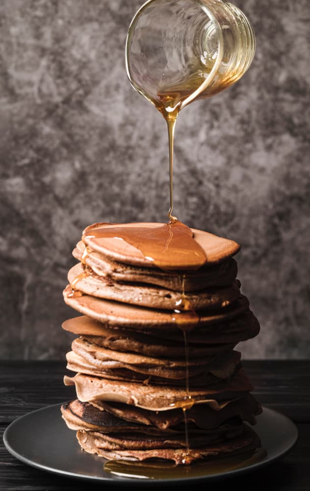 maple syrup and pancakes