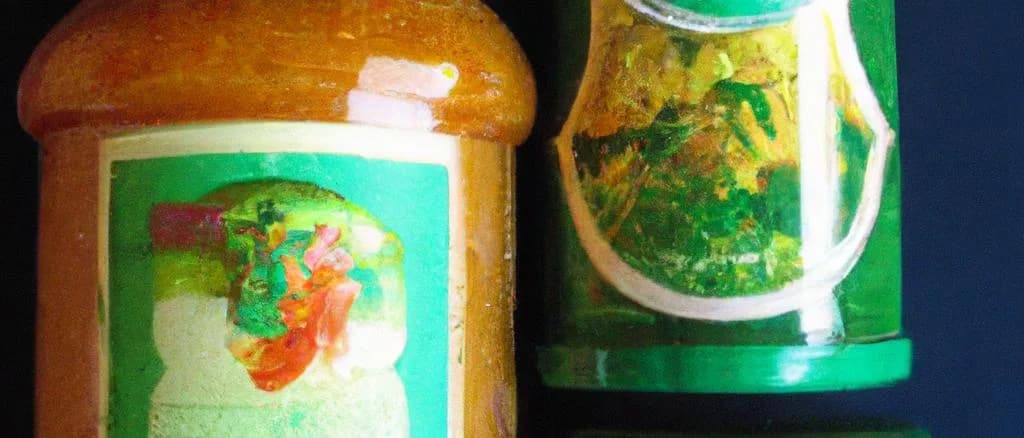 assortment of Algerian sauces in various packaging with colorful backgrounds