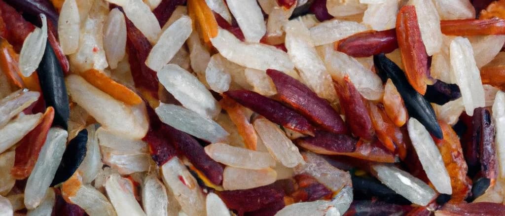 Variety of aromatic rice packaging on diverse backgrounds