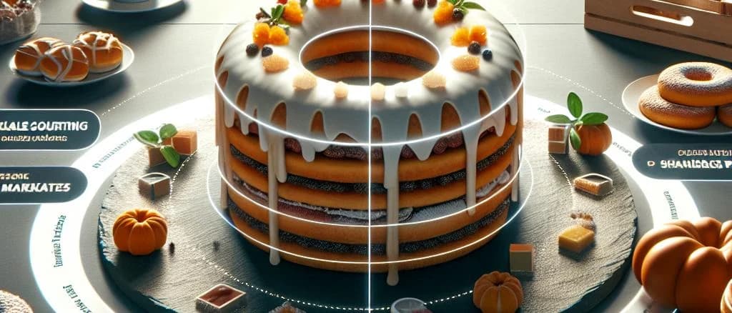 Distinct Baumkuchen variations with different packaging styles on a rustic wooden table