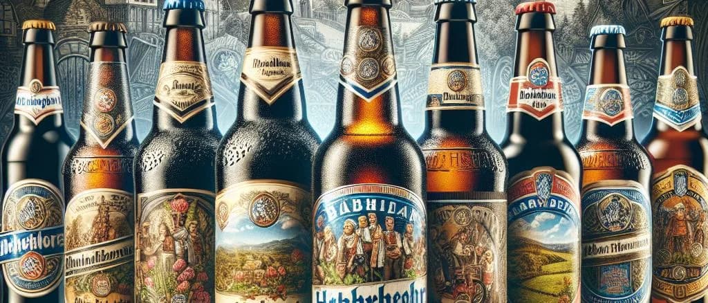Bavarian beers with various labels and packaging options