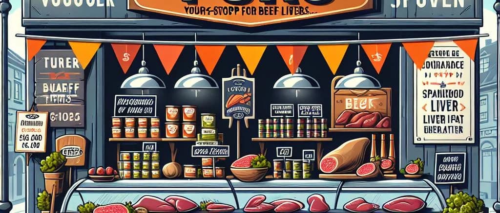 beef liver variations on wooden board