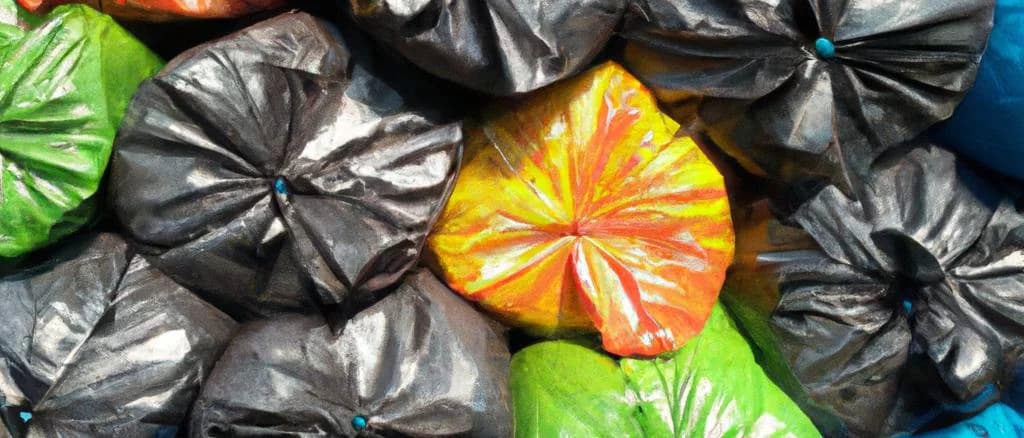 Various designs and sizes of eco-friendly bin bags with sustainable packaging