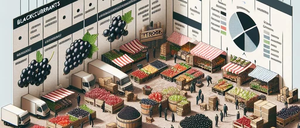 assorted blackcurrant products with different packaging options