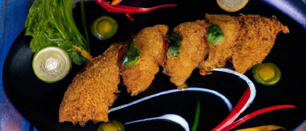 Breaded Whiting variations on a wooden background