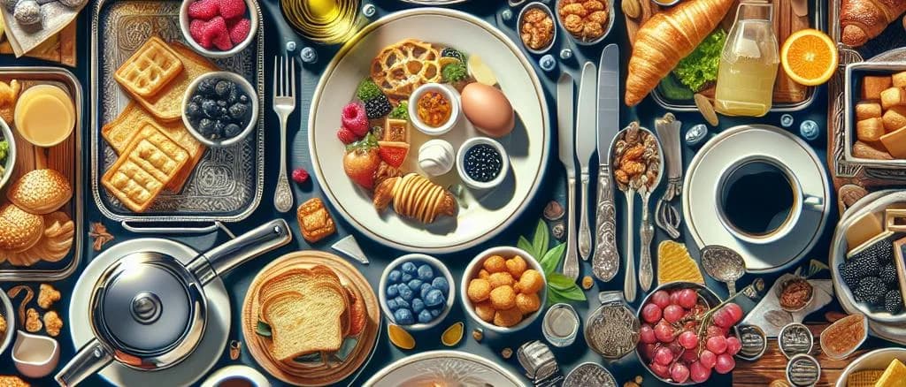 Three variations of breakfast cereal packaging with vibrant backgrounds