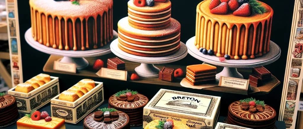 assorted breton cakes with different packaging options