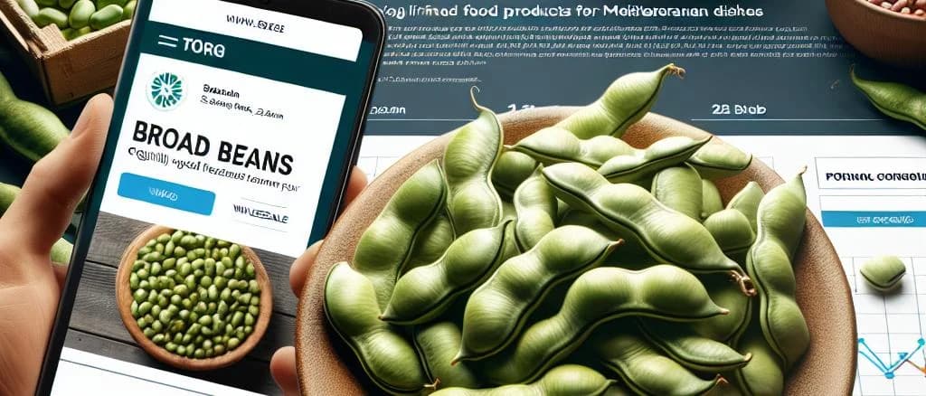 variety of broad bean products with different packaging options