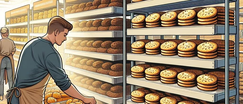 assorted Canistrelli cookies on wooden table with rustic background