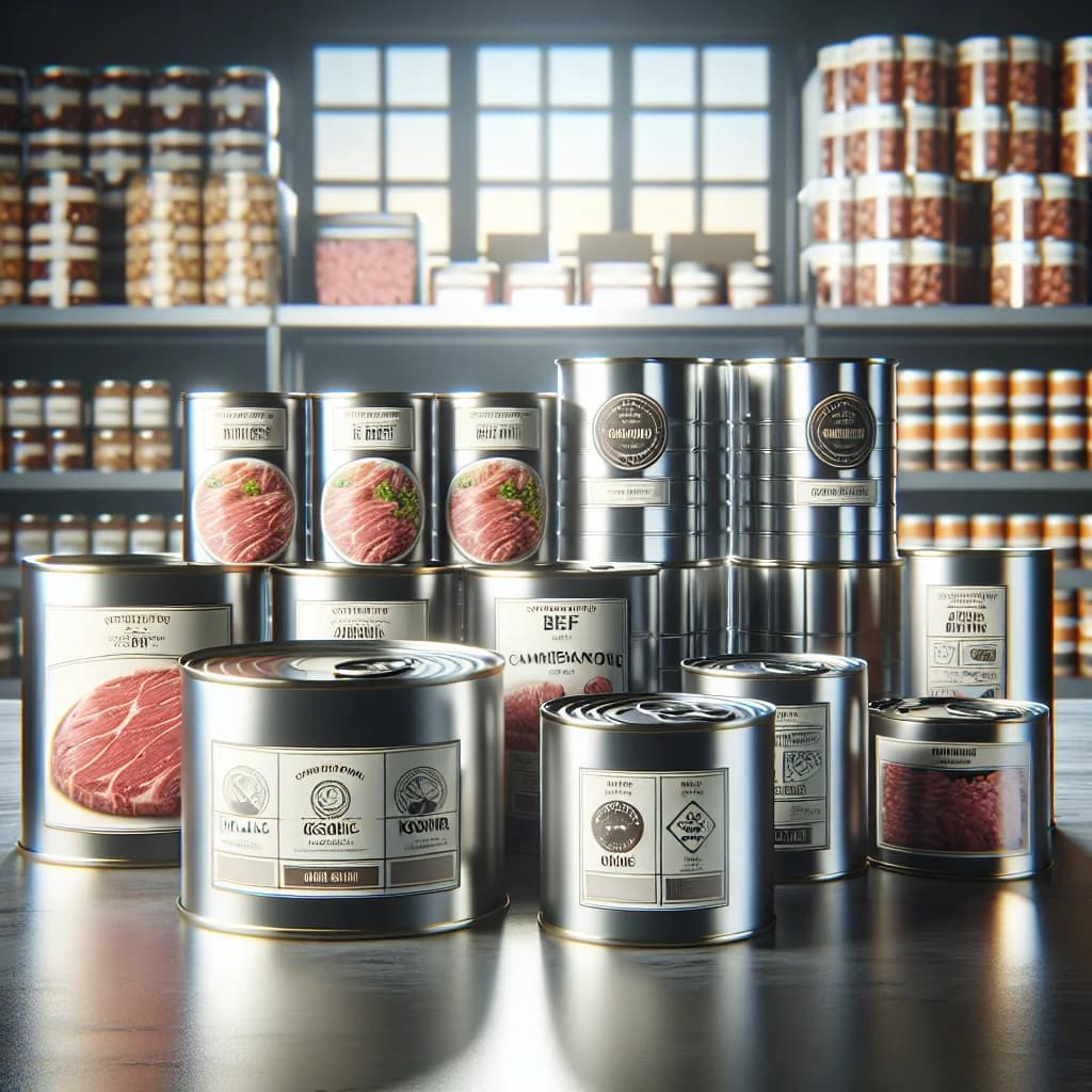 premium canned beef products with diverse packaging options, suited for bulk and wholesale buyers