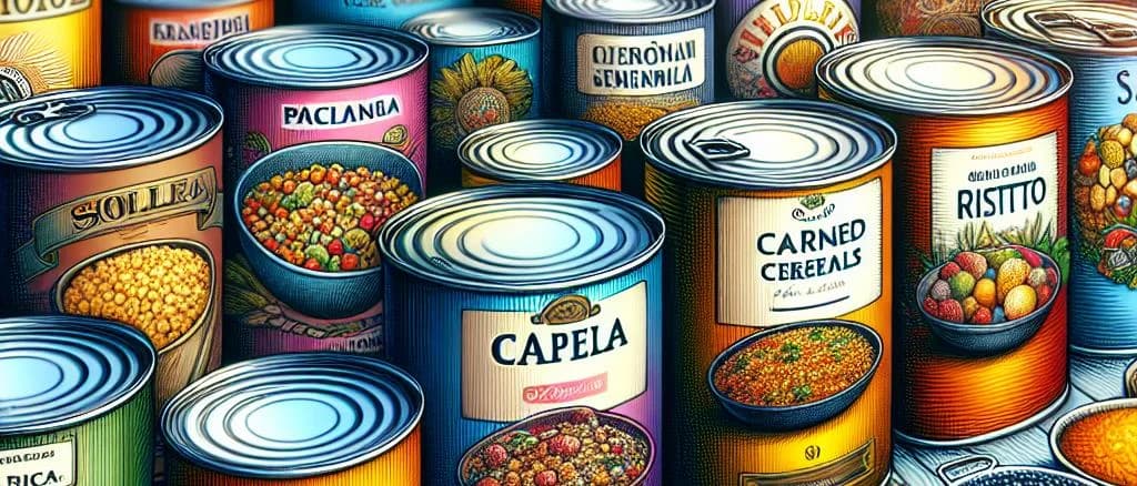 canned cereals with various packaging options