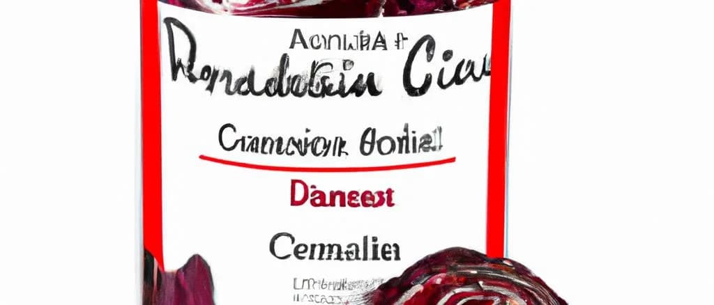 Various canned radicchio products in different packaging options with rustic background