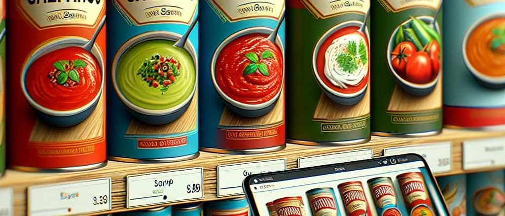 assorted canned sauces in various packaging on a wooden table