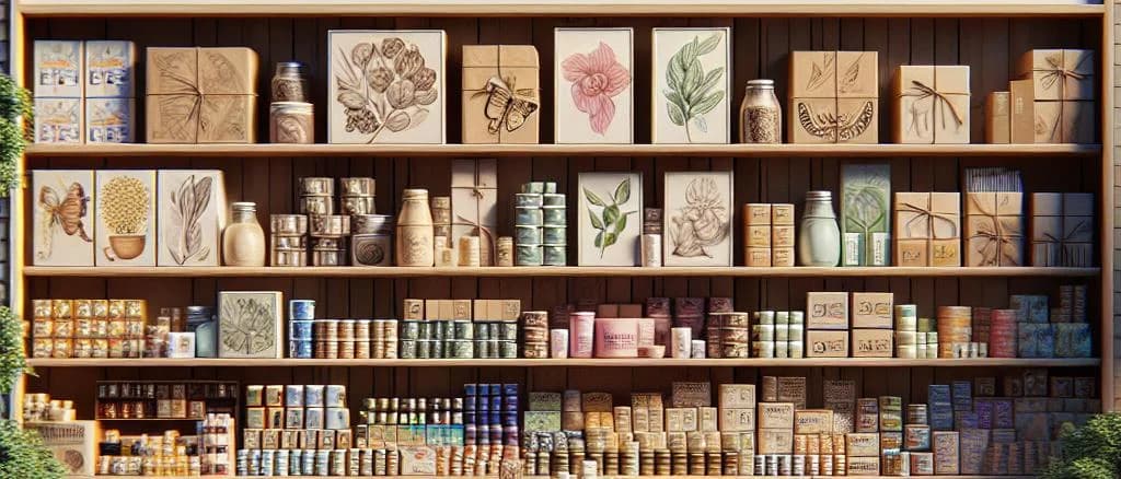 assorted colorful capsules with varying packaging on a neutral background