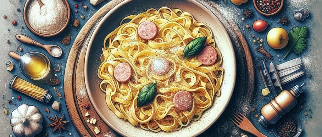 Carbonara packaging variations with classic Italian pasta sauce in glass jars