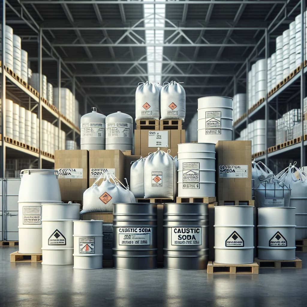 packaging and variations of caustic soda in bulk for industrial sourcing