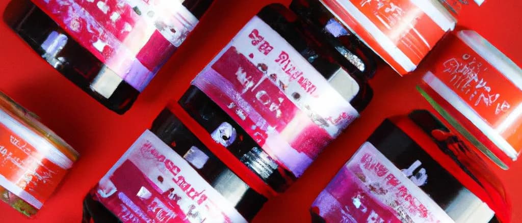 Variety of cherry nectar bottles with diverse packaging options