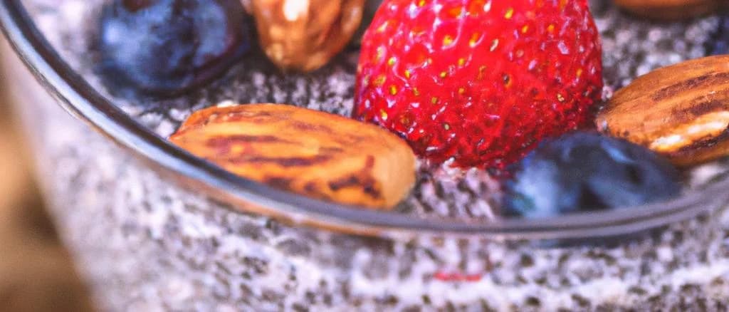 chia puddings in various packaging options on a rustic wooden table