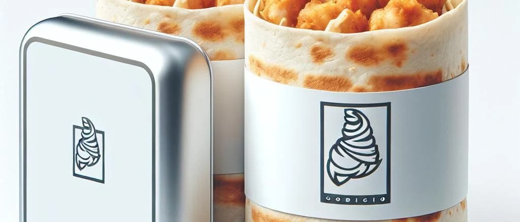 assorted chicken wraps with packaging variations