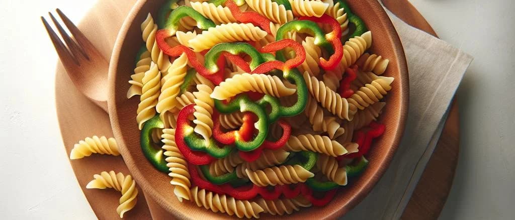 Chickpea pasta varieties displayed with rustic background.