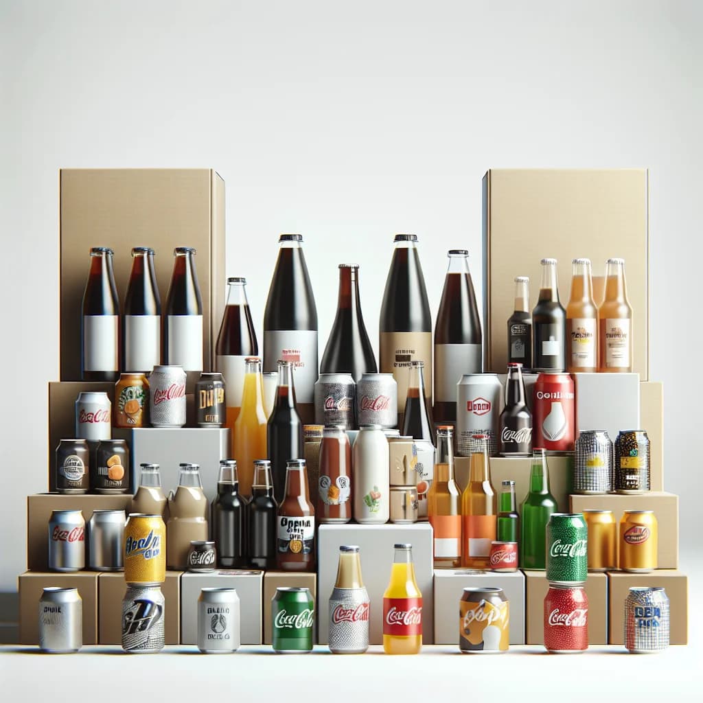 assorted cold drinks in colorful packaging on a clean surface, featuring private label options designed for B2B buyers