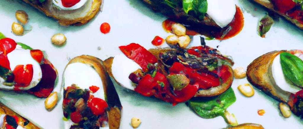 variety of cold starter dishes with fresh ingredients and diverse presentations