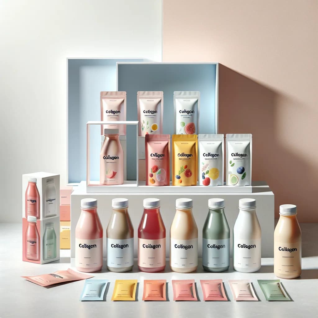 Collagen Drinks in various packaging designs for wholesale and private label markets