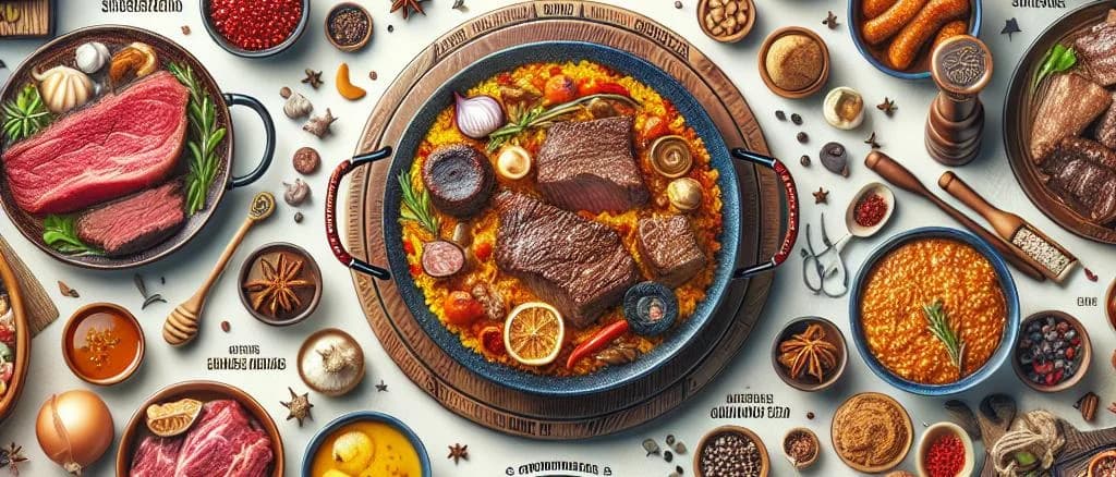 cooked beef meat packaging with variations