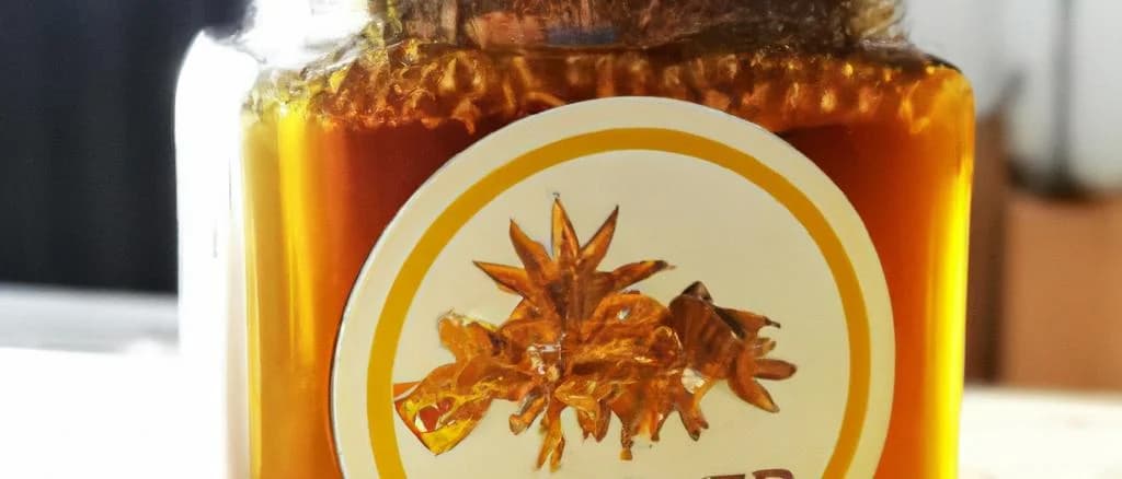 various coriander honey jars with different packaging styles on a wooden background