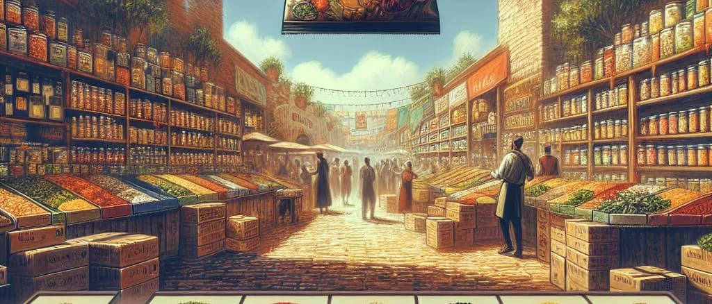 Various types of couscous with different textures and colors on a rustic wooden background