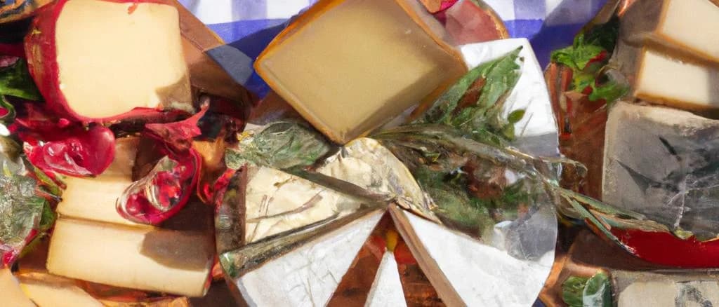 Assorted Cypriot cheeses on a rustic wooden board showcasing various textures and colors.