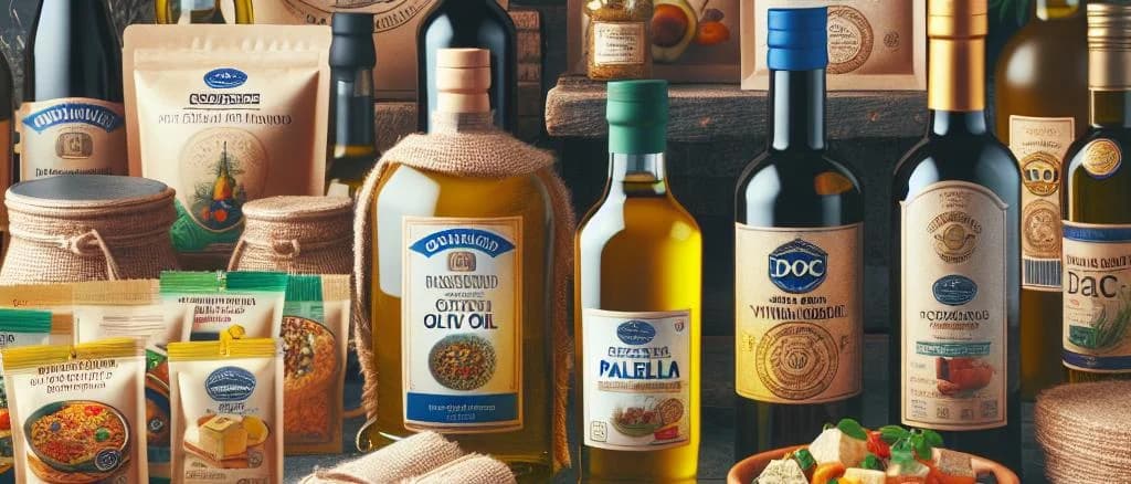 DOC certified drinks in diverse packaging on a wooden table