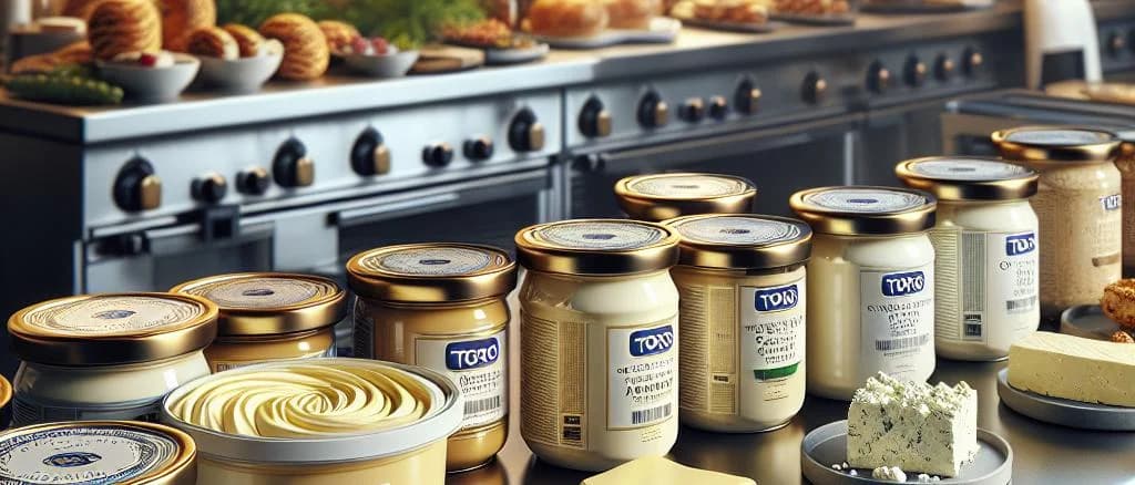 dairy_spread_varieties_with_packaging_on_wooden_background