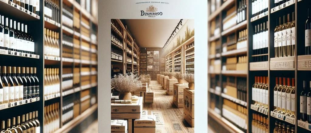 Variations of dry white wine bottles on a rustic wooden table