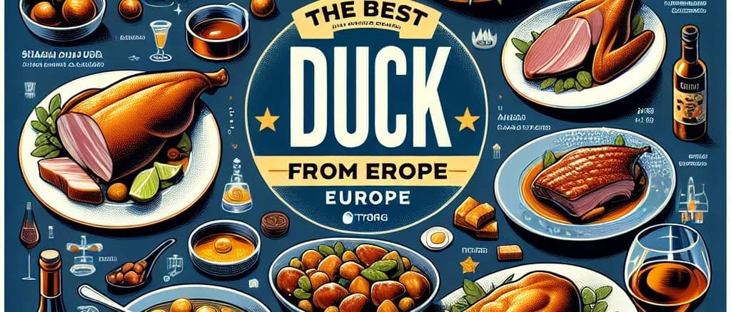 Variety of gourmet duck dishes with elegant presentation