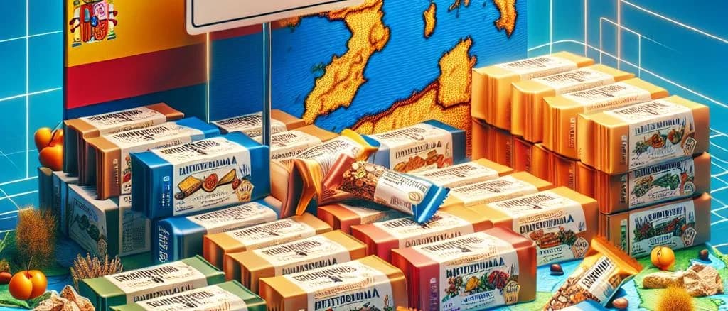 assorted energy bars with packaging variations on a neutral background