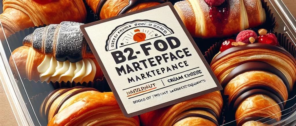 assorted filled croissants on display with different packaging options