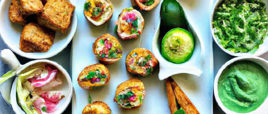 variety of filled fritters with diverse fillings on a rustic wooden table