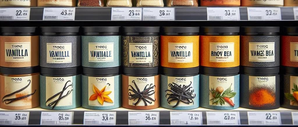 Assorted flavor powder variations with vibrant packaging on a neutral background