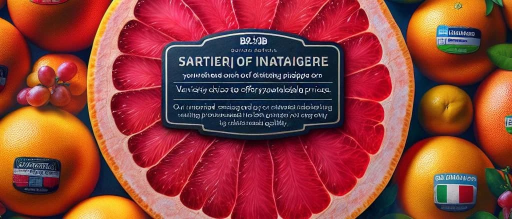 Fresh grapefruits in various packaging options on a neutral background