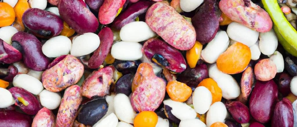 fresh legumes variety on a rustic wooden table