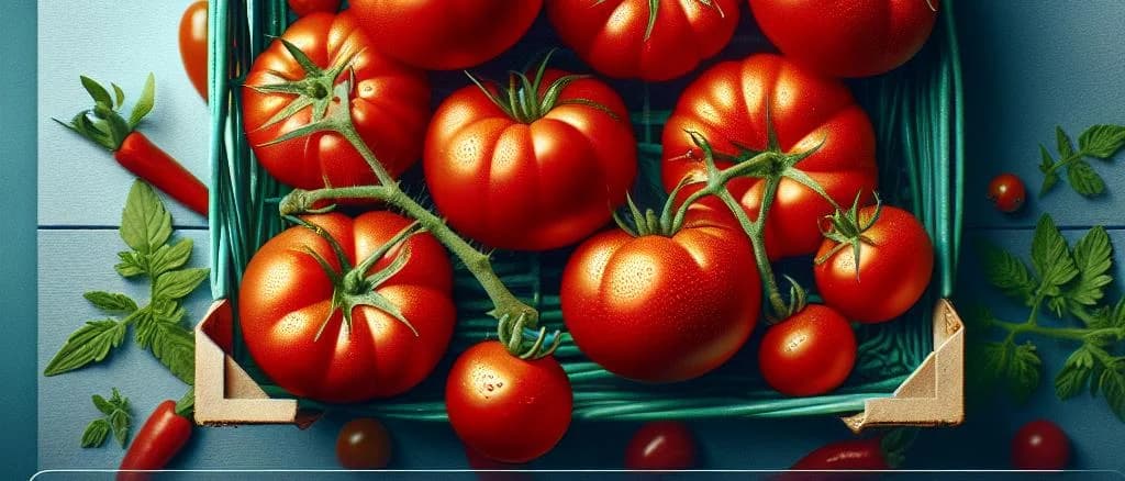ripe fresh tomatoes in various packaging settings