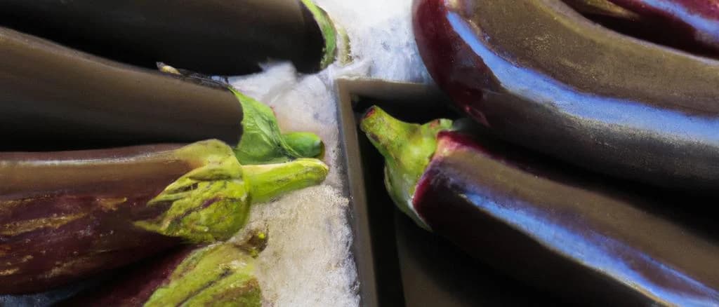 frozen aubergine variations on display