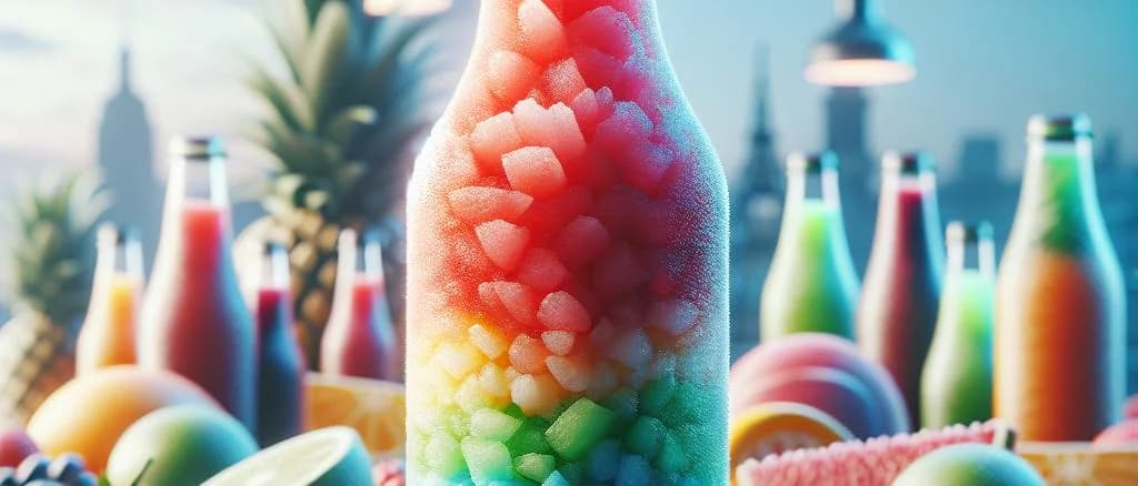 vibrant selection of granizados in various flavors and packaging