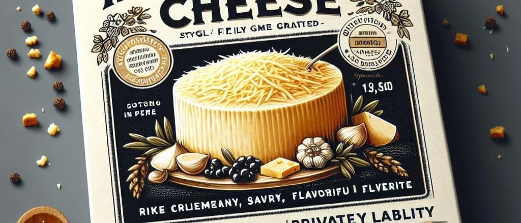 grated cheese in various packaging options on a wooden kitchen counter