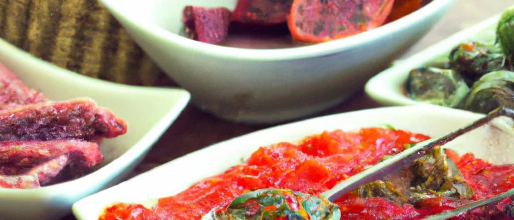 Assortment of guava pastes in various packaging with tropical background