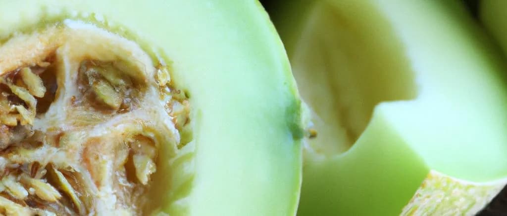 fresh honeydew melons with varied packaging options in a market setting