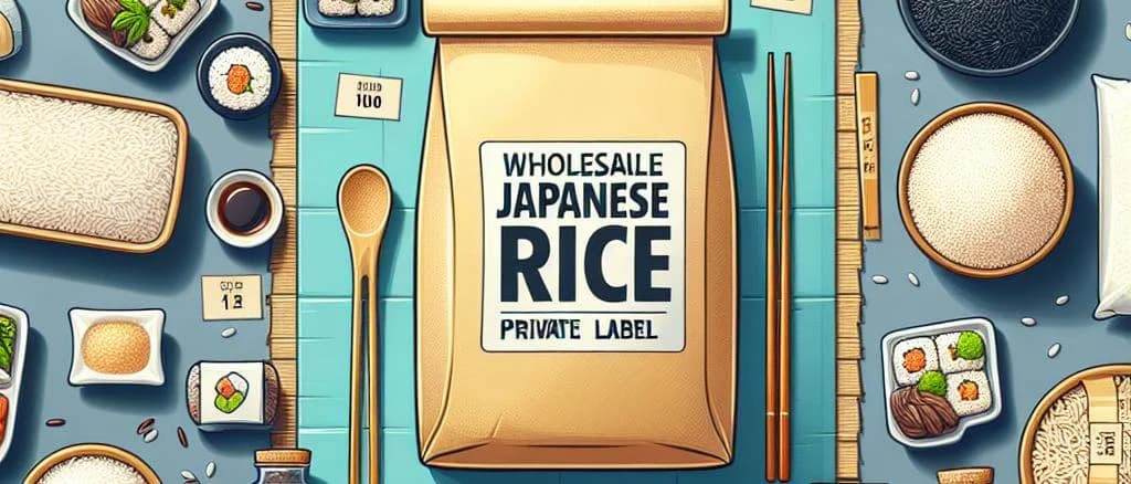 Assorted Japanese rice varieties with packaging options