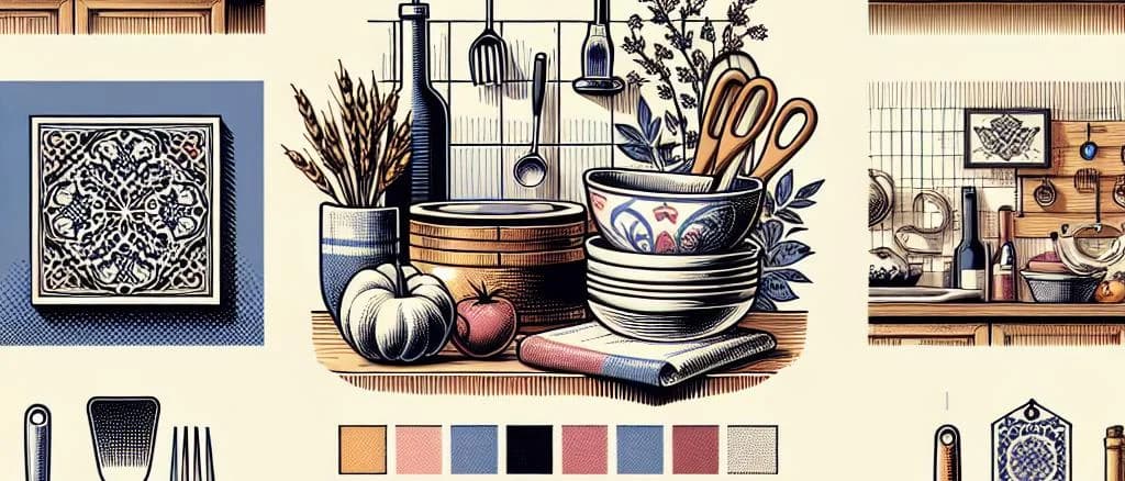 Vibrant kitchen towel assortment on neutral background