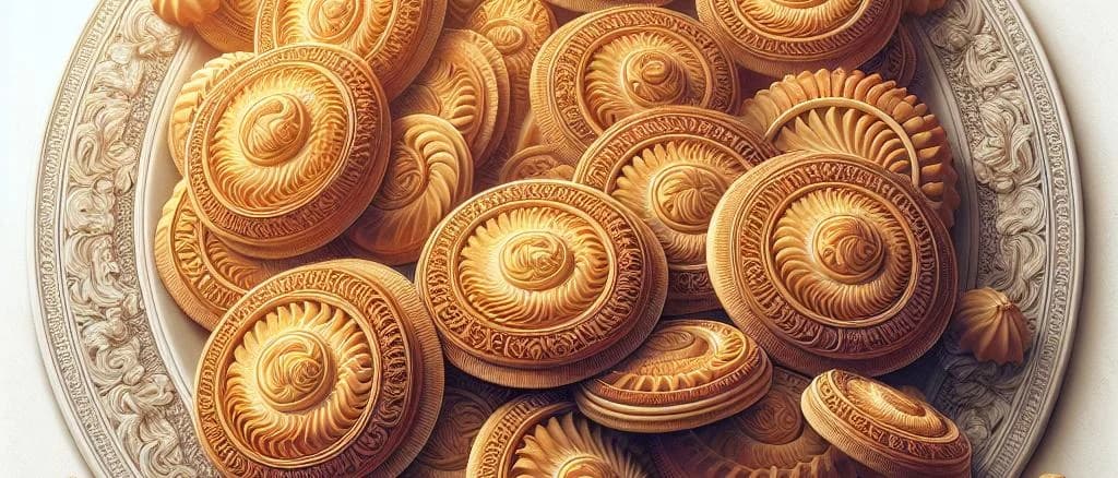 Krumiri Biscotti Variations on Rustic Background